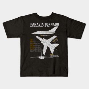 Panavia Tornado Jet Fighter Aircraft RAF Airplane Plane UK Blueprint Kids T-Shirt